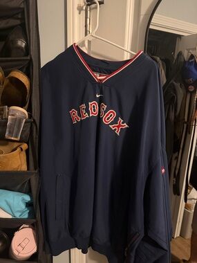 Nike MLB Navy Blue Red Sox Pullover Jacket